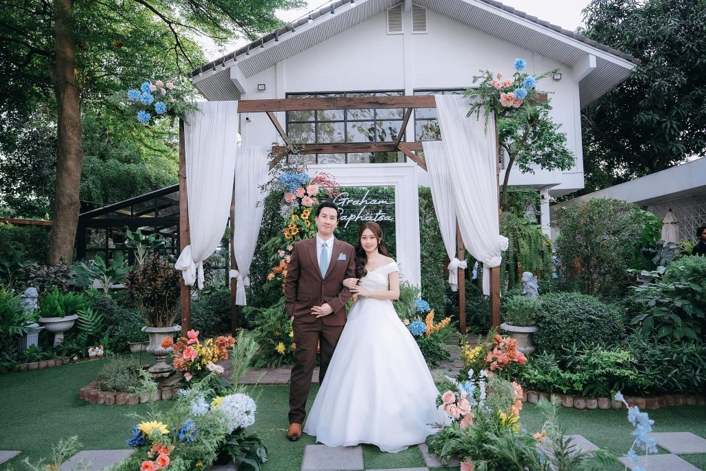 ชุดแต่งงานธีมสวน