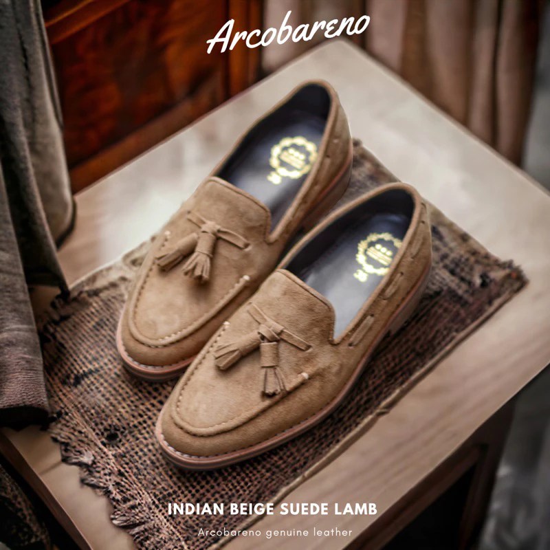 รองเท้าทรง Loafer หนังแท้สำหรับงานแต่งริมทะเล